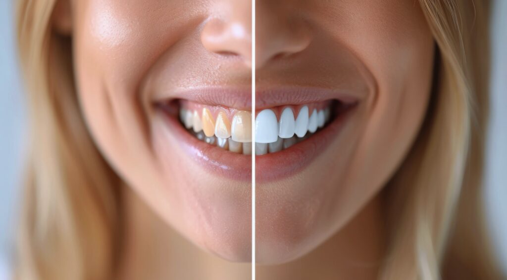 Teetn Whitening before and after photo