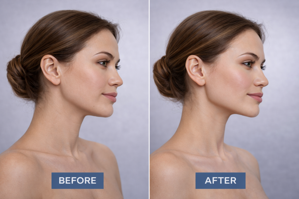 Jawline Surgery: Procedure, Benefits, Cost and Recovery Guide 2 Jawline surgery before-and after