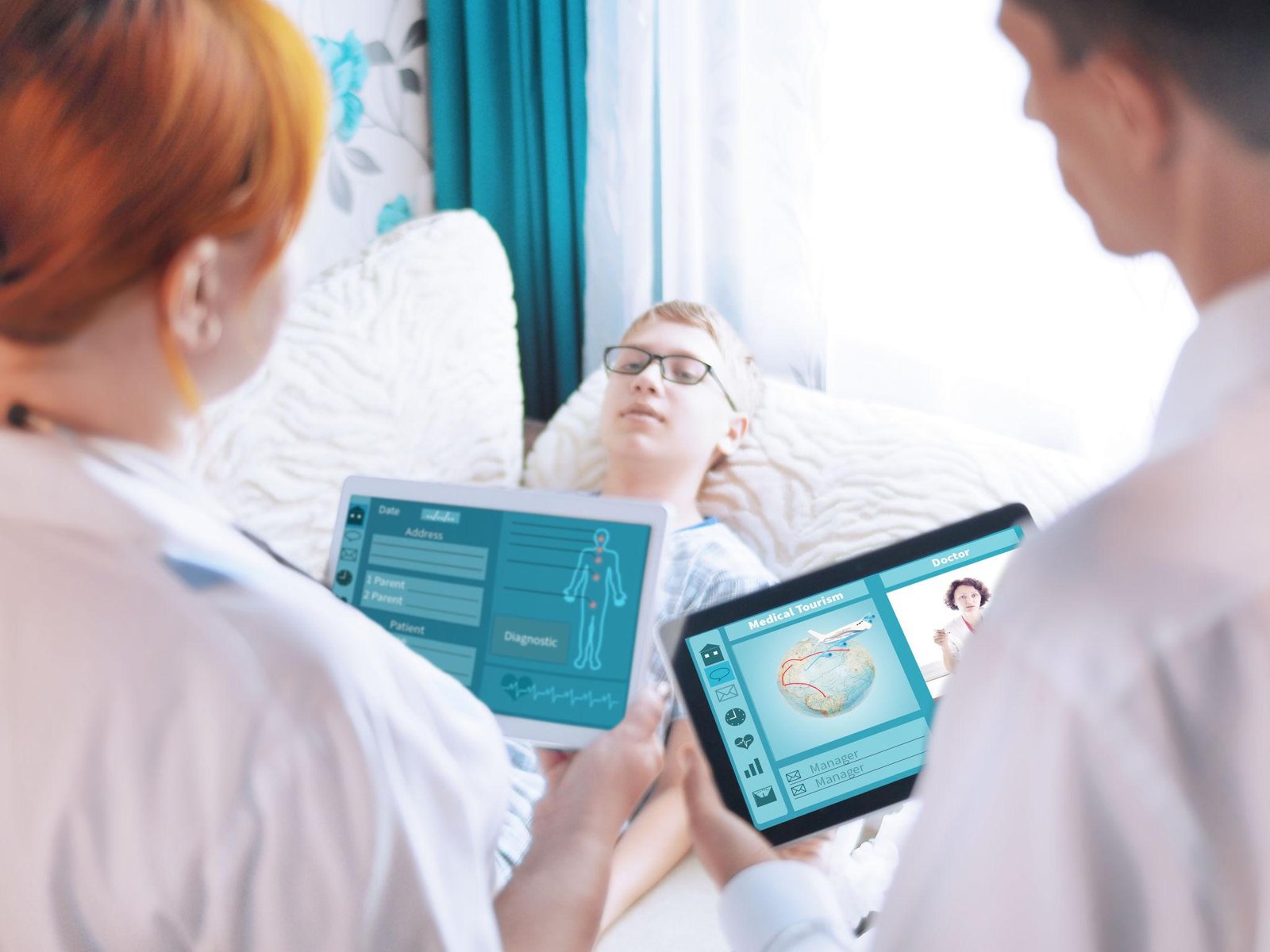 Your Premier Destination for Dental, Aesthetic, Hair Transplant & Obesity Treatments in Turkey 18 Doctor explaining post-operative care abroad to patient after surgery