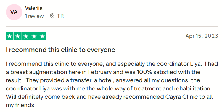 Breast Surgery TrustPilot Reviews