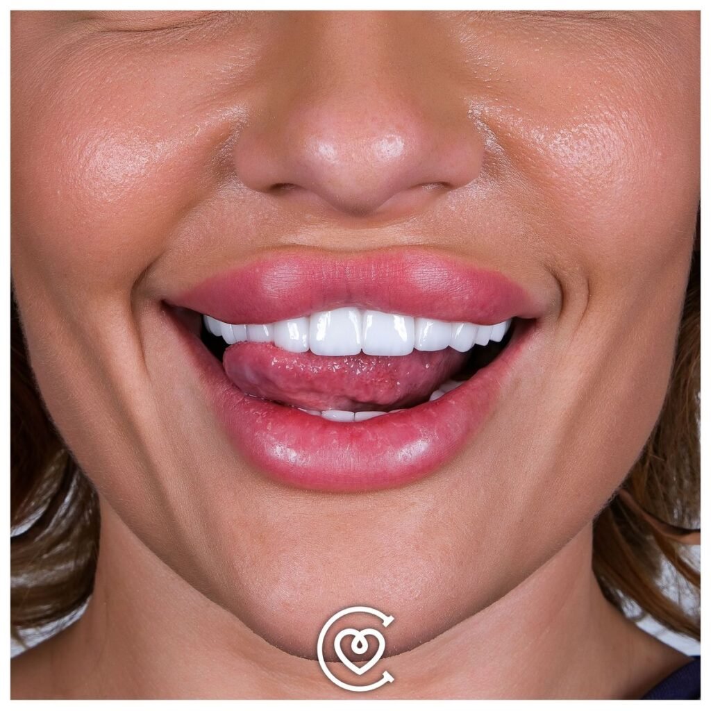 Clinical comparison diagram showing conservative minimal prep veneers versus traditional crowns