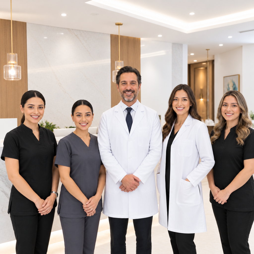 Expert plastic surgeon discussing personalized breast reduction surgical plans with a patient